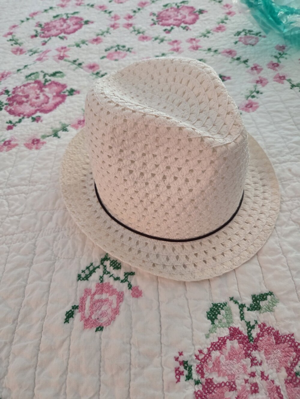 White Straw Fedora